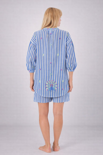 Camicia Coreana Bastoncino con Ricami Nimo with Love