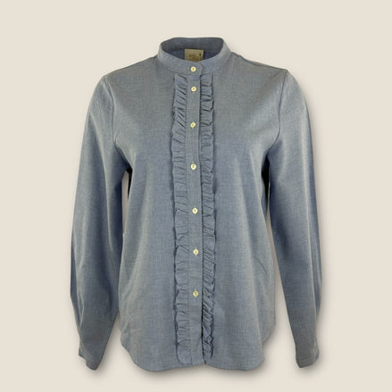 Camicia Coreana in Flanella con Rouches Em...ma