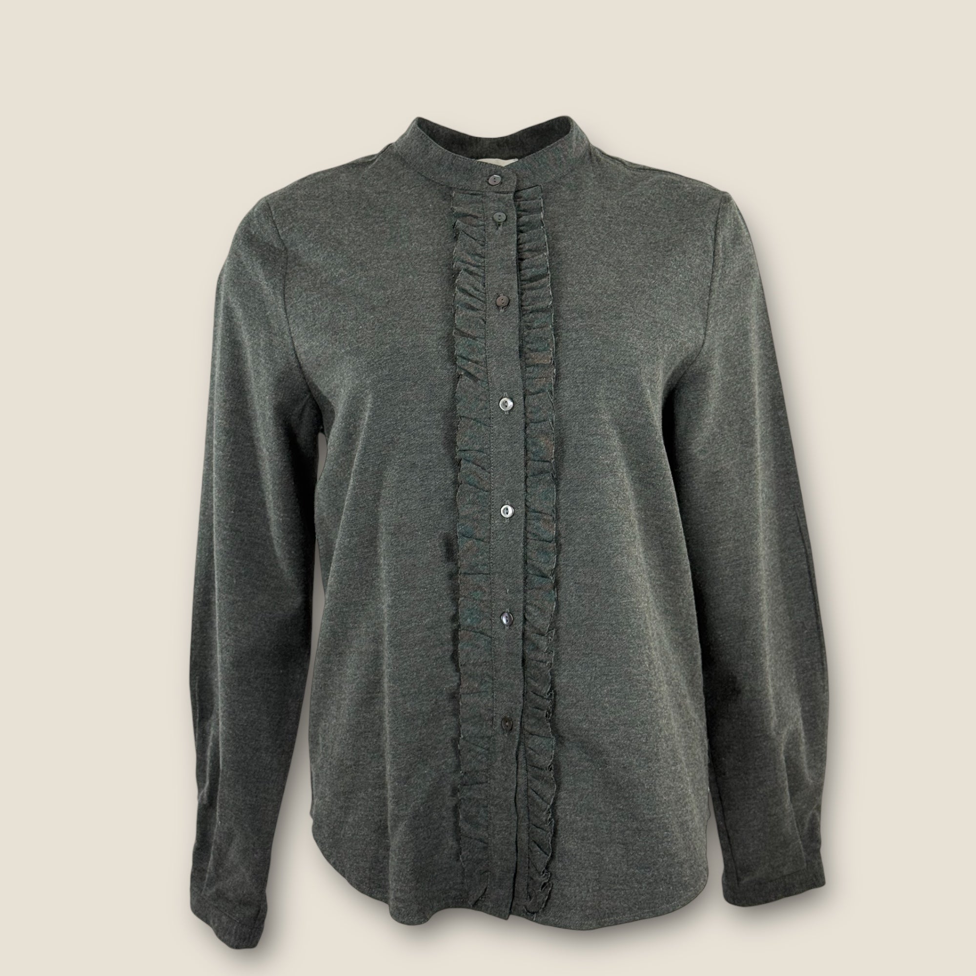 Camicia Coreana in Flanella con Rouches Em...ma