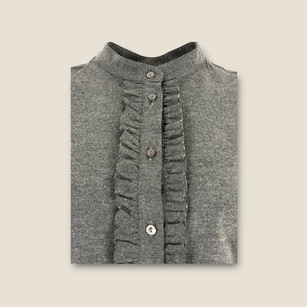 Camicia Coreana in Flanella con Rouches Em...ma