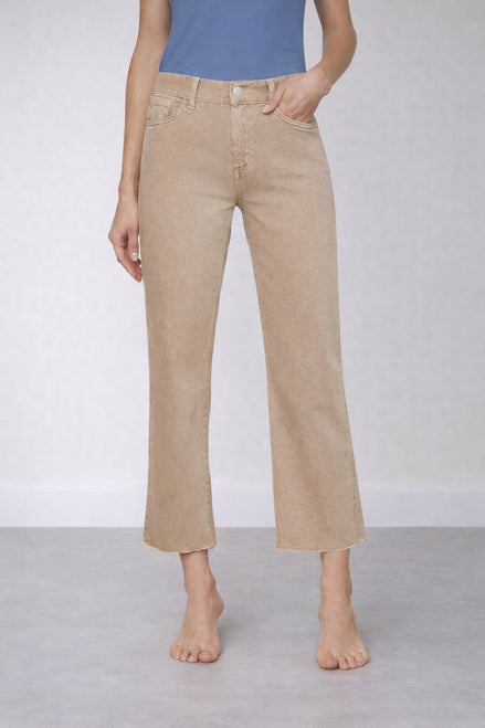 Denim Crop Wide Leg Biscuit Wanda L'Agence