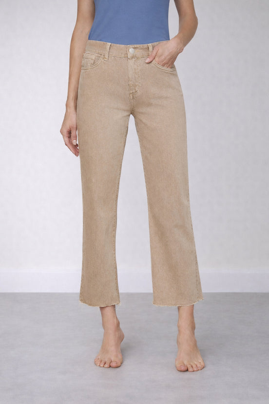 Denim Crop Wide Leg Biscuit Wanda L'Agence
