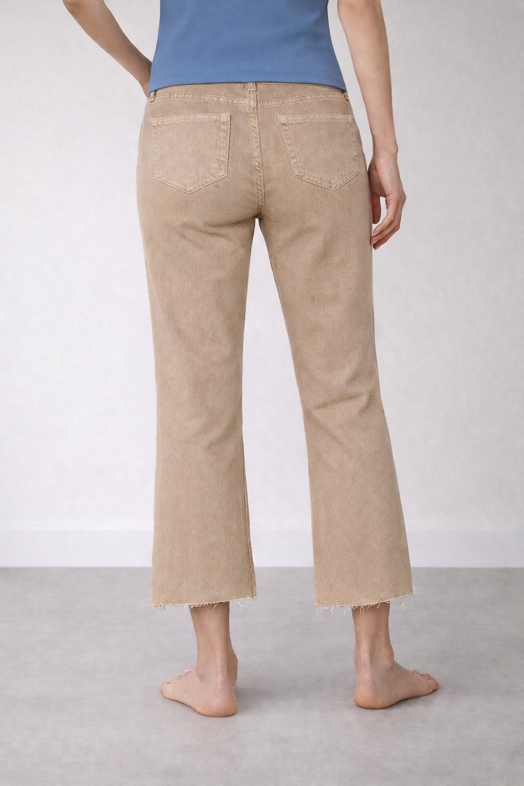 Denim Crop Wide Leg Biscuit Wanda L'Agence