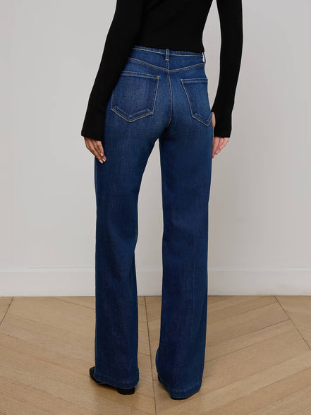 Denim Gamba Larga Blu Sbiadito Delany Scottie L'Agence