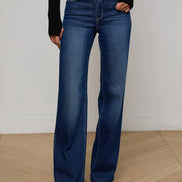 Denim Gamba Larga Blu Sbiadito Delany Scottie L'Agence