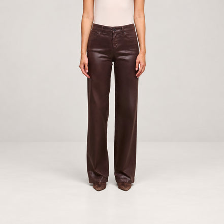 L'Agence, Jeans spalmato a gamba larga Clayton