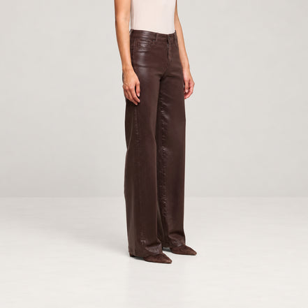 L'Agence, Jeans spalmato a gamba larga Clayton
