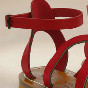 KJacques, Infradito Rosso in Pelle Epicure
