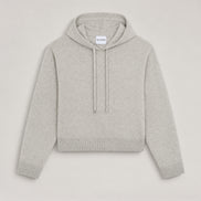 Kujten, Felpa con cappuccio in cashmere cropped
