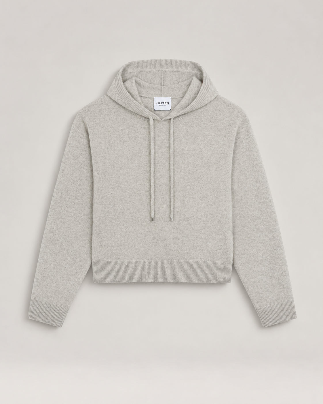 Kujten, Felpa con cappuccio in cashmere cropped