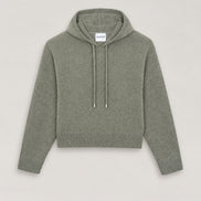 Kujten, Felpa con cappuccio in cashmere cropped