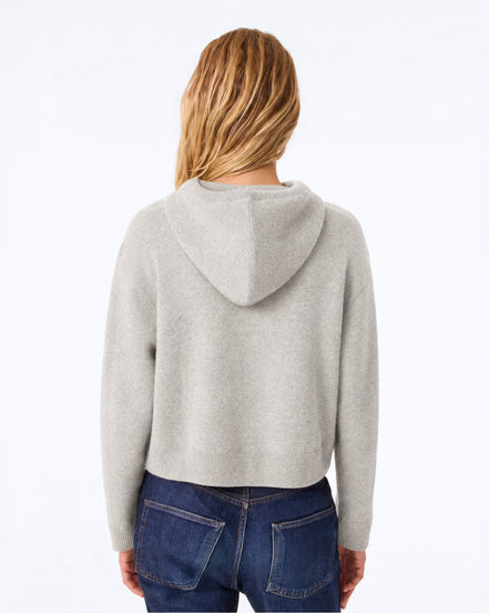Kujten, Felpa con cappuccio in cashmere cropped