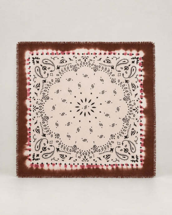 Kujten, Foulard in cashmere motivo bandana tie-dye