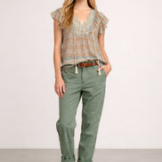 MA.BE Apparel, Top con Volants Fantasia Floreale Jaci
