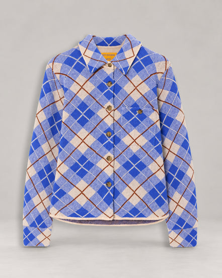 Guest in Residence, Giacca Camicia Dylan Checked  in Cashmere