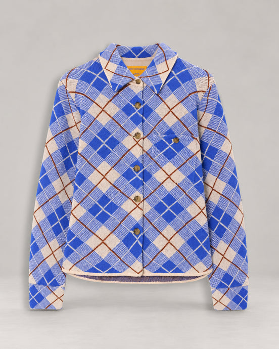 Guest in Residence, Giacca Camicia Dylan Checked  in Cashmere