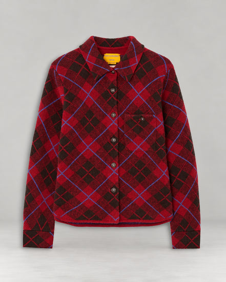 Guest in Residence, Giacca Camicia Dylan Checked  in Cashmere