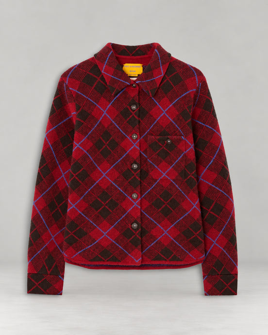 Guest in Residence, Giacca Camicia Dylan Checked  in Cashmere