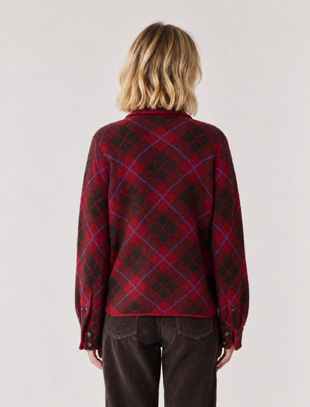 Guest in Residence, Giacca Camicia Dylan Checked  in Cashmere