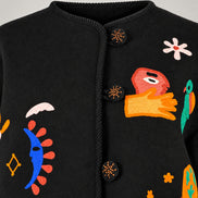 TAIEUR, Giacca in Lana con Ricami Ange Tarot