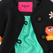 TAIEUR, Giacca in Lana con Ricami Ange Tarot