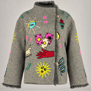 TAIEUR, Giaccone Lana e Cashmere Olga Tatoo