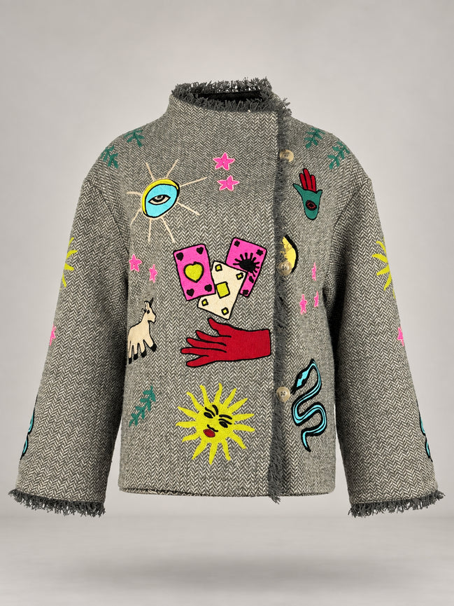 TAIEUR, Giaccone Lana e Cashmere Olga Tatoo