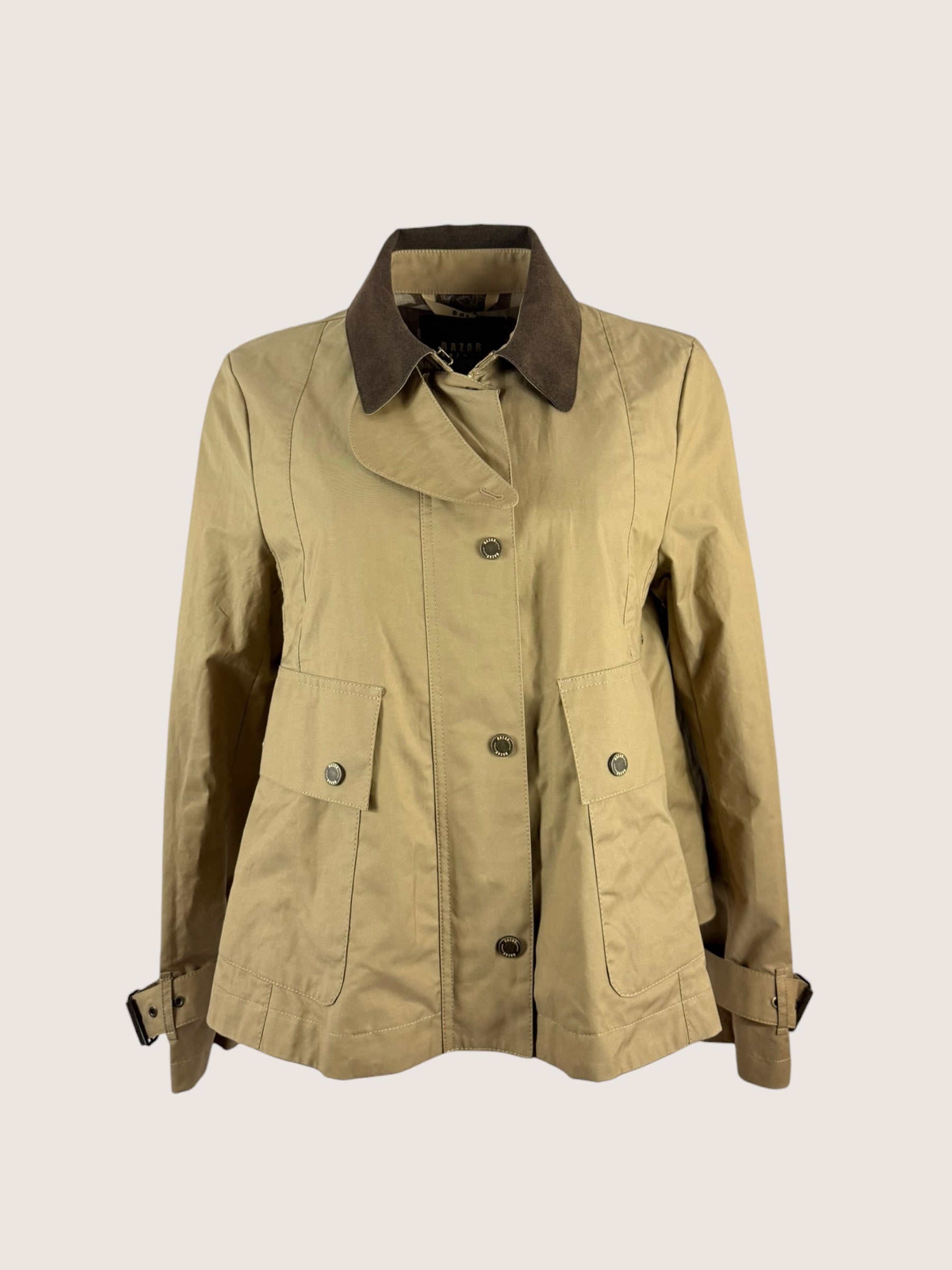 Trench Corto Impermeabile Beige Bazar de Luxe