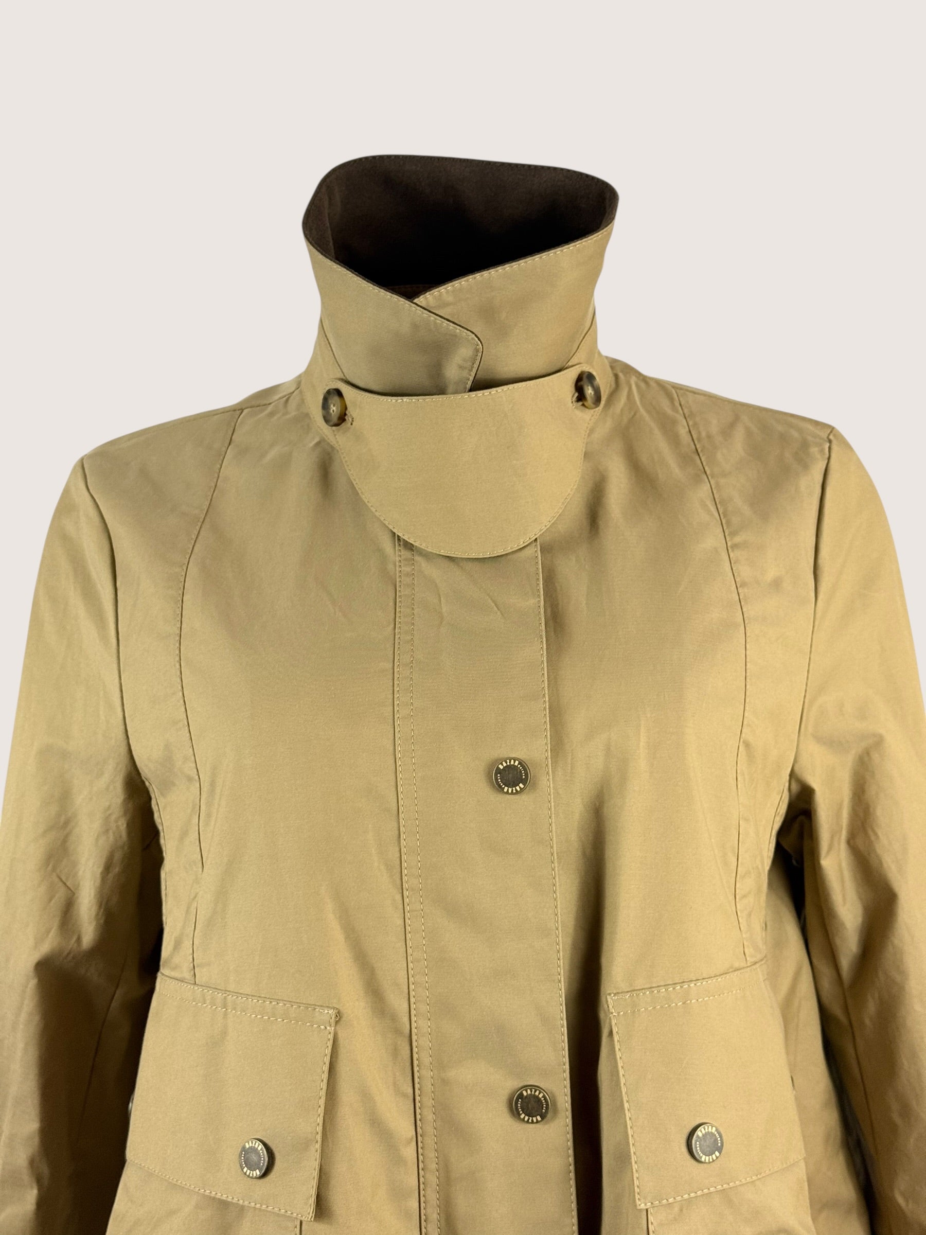 Trench Corto Impermeabile Beige Bazar de Luxe
