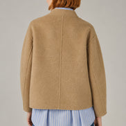 Soeur, Giaccone Corto in Lana Cammello Windsor
