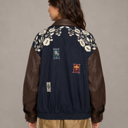 SEA New York, Giaccone con Patch e Maniche in Pelle Georgie