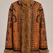 Antik Batik, Giaccone con ricami e pelliccia Ivan