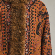 Antik Batik, Giaccone con ricami e pelliccia Ivan