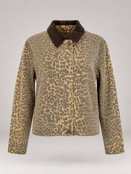 Xirena, Giubbotto in Denim Stampa Animalier