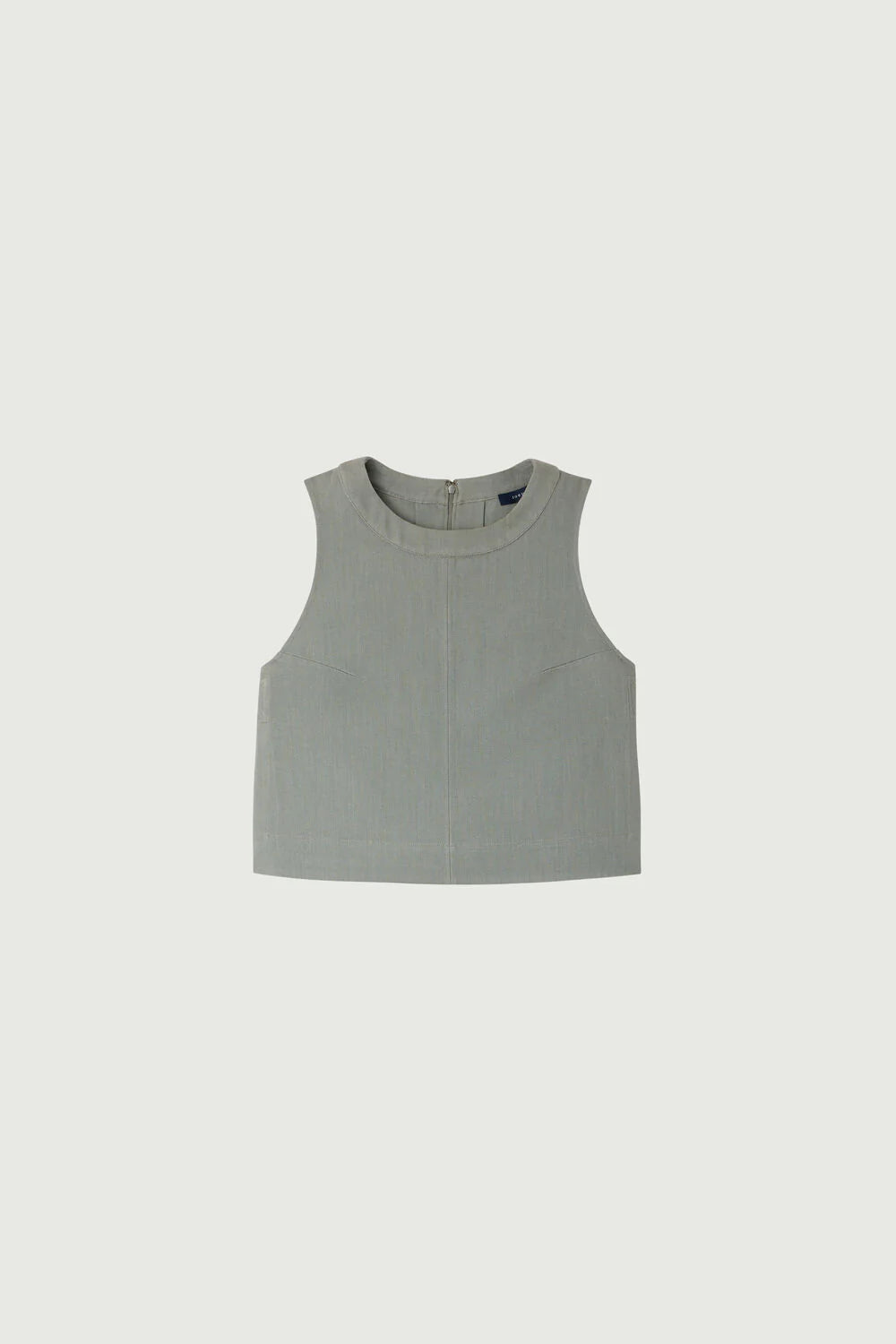 Top Senza Maniche  in Cotone Verde Acqua Pampa Soeur