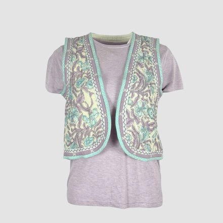 Gilet Trapuntato In Cotone Fantasia Karina Maison Hotel