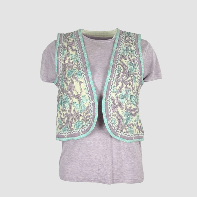 Gilet Trapuntato In Cotone Fantasia Karina Maison Hotel