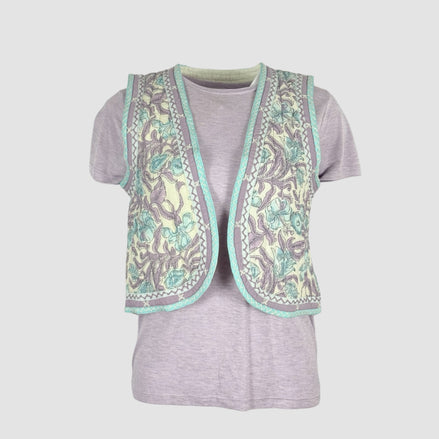 Gilet Trapuntato In Cotone Fantasia Karina Maison Hotel