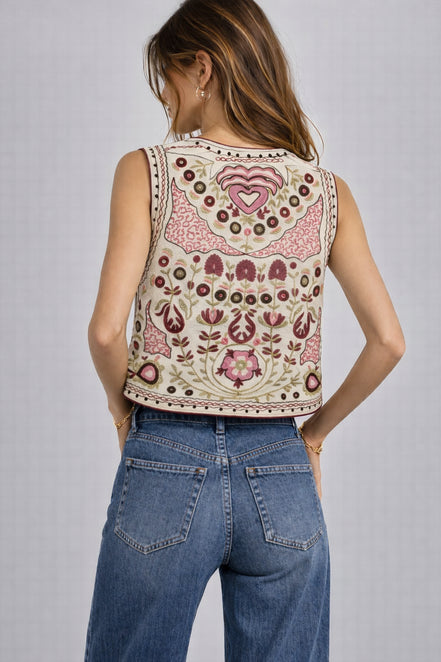 Gilet Corto con Ricami Liberty Maison Hotel