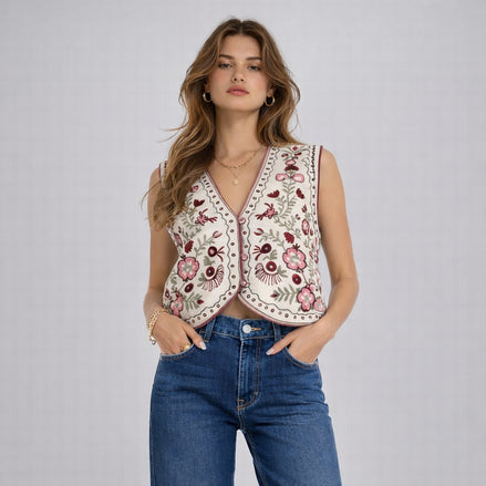 Gilet Corto con Ricami Liberty Maison Hotel