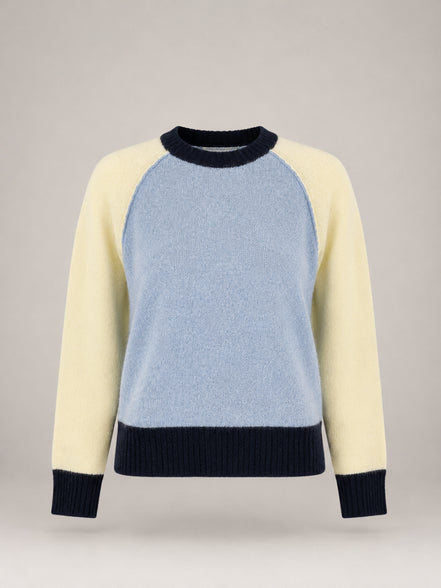 Kujten, Maglia in Cashmere Girocollo Muticolor