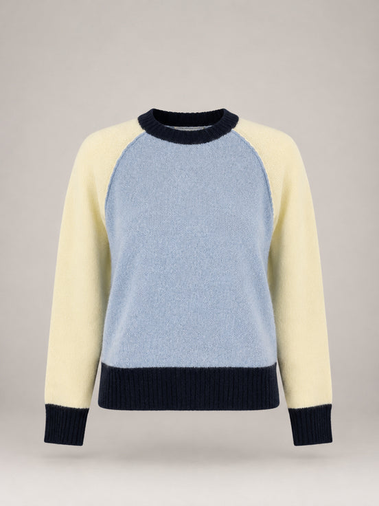 Kujten, Maglia in Cashmere Girocollo Muticolor