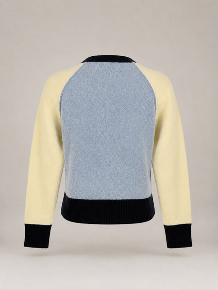 Kujten, Maglia in Cashmere Girocollo Muticolor