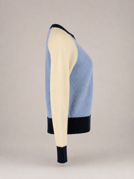Kujten, Maglia in Cashmere Girocollo Muticolor
