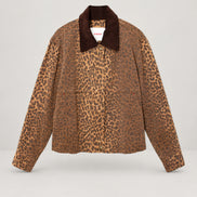 Xirena, Giubbotto in Denim Stampa Animalier