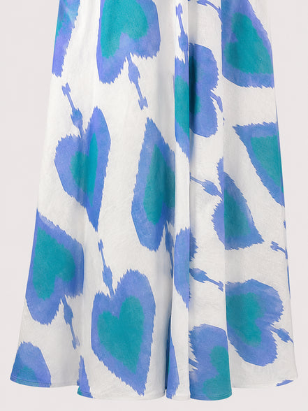 Nimo With Love, Gonna in Lino Fantasia Ikat Vanilla