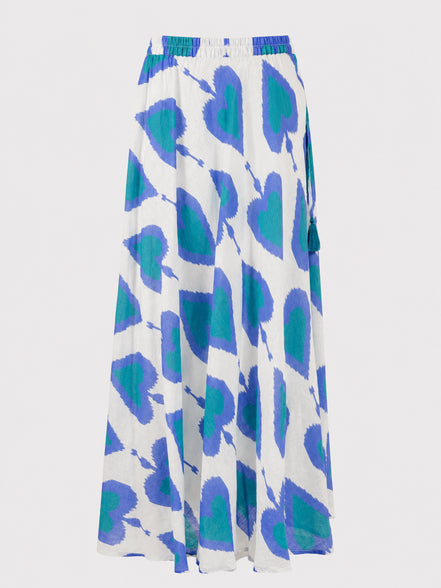 Nimo With Love, Gonna in Lino Fantasia Ikat Vanilla