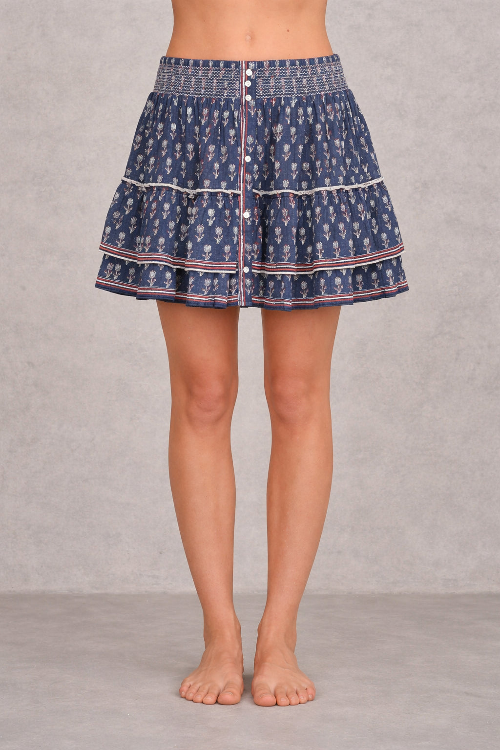 MA.BE Apparel, Mini Skirt in Cotone Stampato