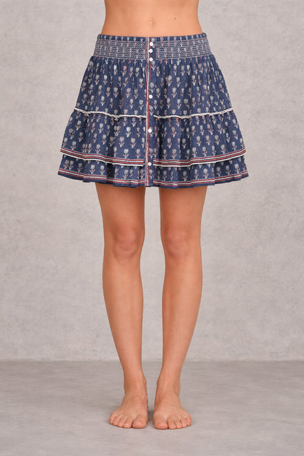 MA.BE Apparel, Mini Skirt in Cotone Stampato