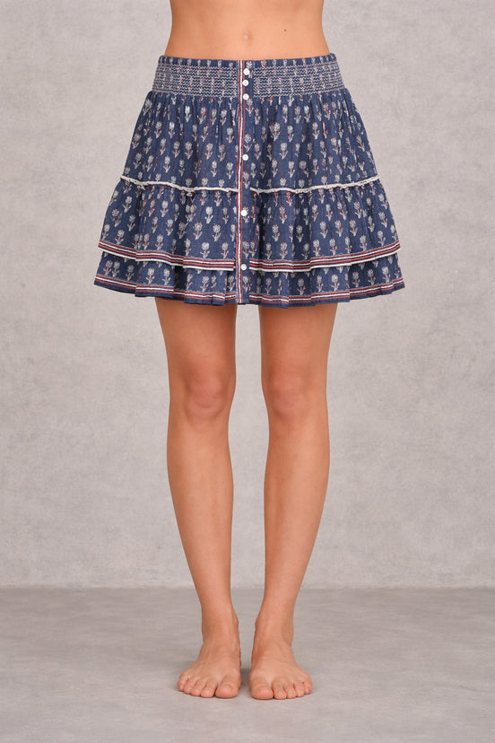 MA.BE Apparel, Mini Skirt in Cotone Stampato
